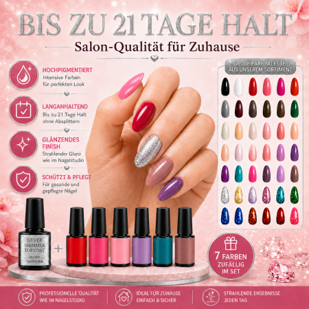 Silver UV Nail Polish Set - 20 tlg. UV Nagellack Set